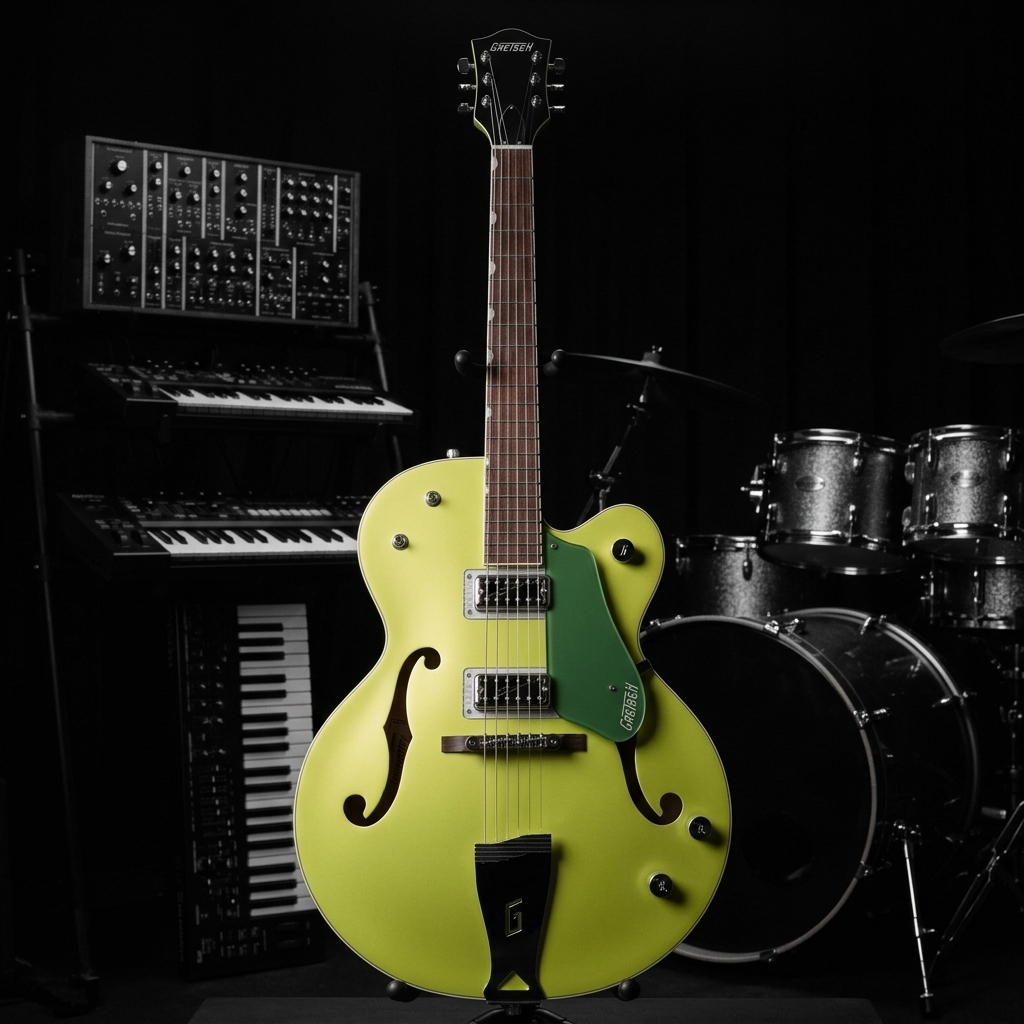 Guitarra Gretsch verde lima de Martin Gore